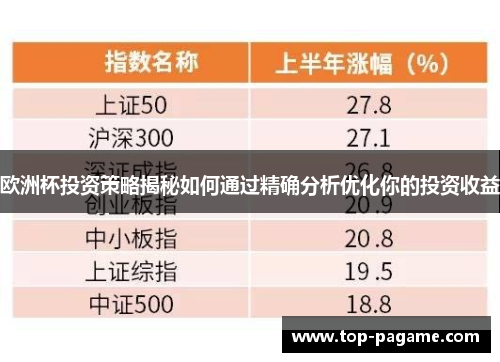 欧洲杯投资策略揭秘如何通过精确分析优化你的投资收益 欧洲杯投资策略揭秘如何通过精确分析优化你的投资收益