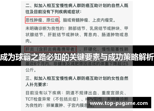 成为球霸之路必知的关键要素与成功策略解析 成为球霸之路必知的关键要素与成功策略解析