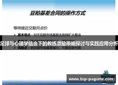 足球与心理学结合下的教练激励策略探讨与实践应用分析